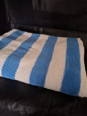 Strandlaken Blauw-Wit Gestreept voor Tuinstoel of Zonnen