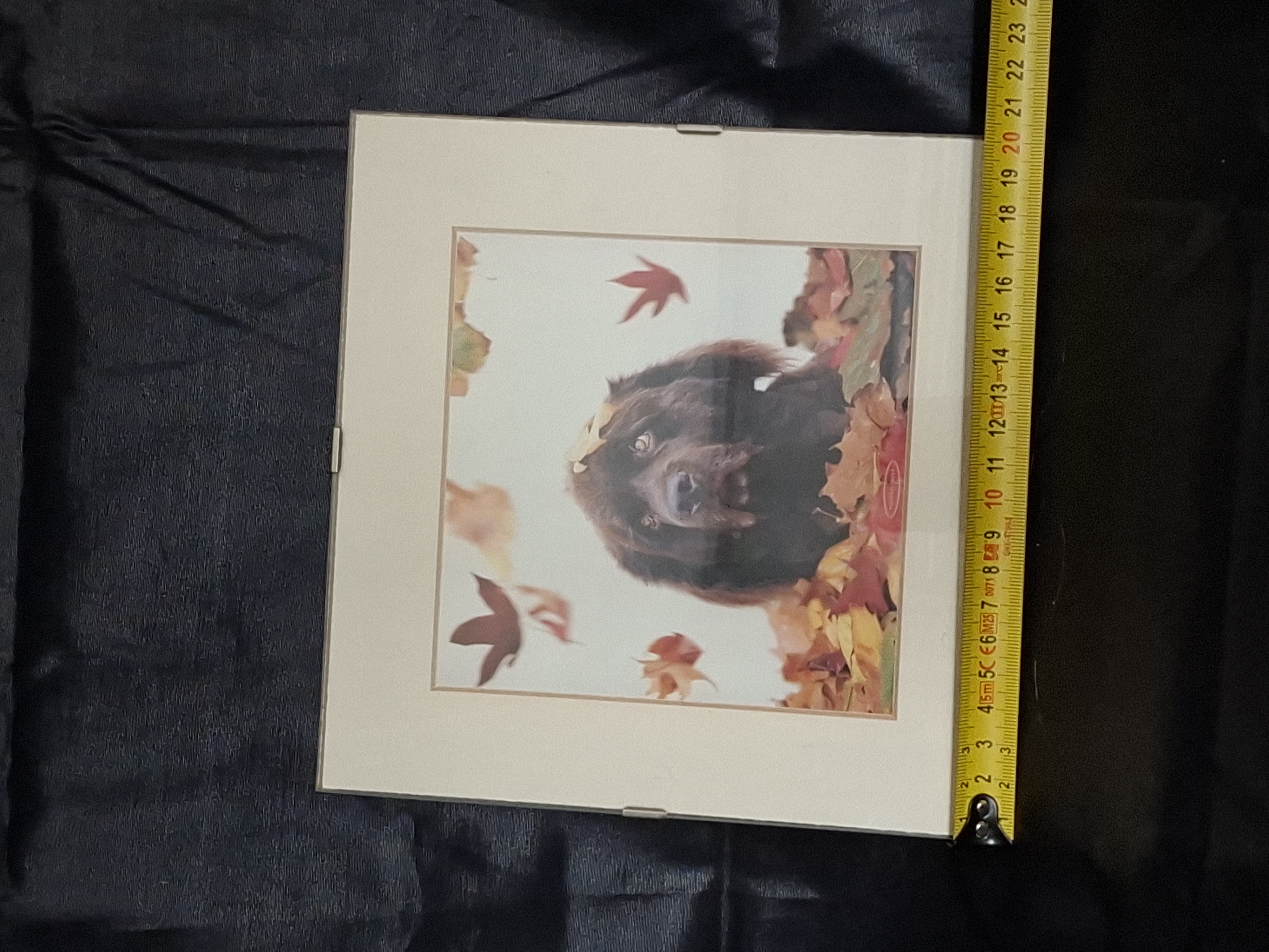 Vierkante Fotolijst 20x20cm Crème Passepartout Gouden Randje