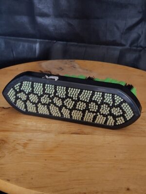 Paardenborstel Groen-Zwart met Strassteentjes voor Verzorging