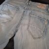 Lichtblauwe Capri Jeans Jewelly met Knoopsluiting Maat 40