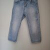 Lichtblauwe Capri Jeans Jewelly met Knoopsluiting Maat 40