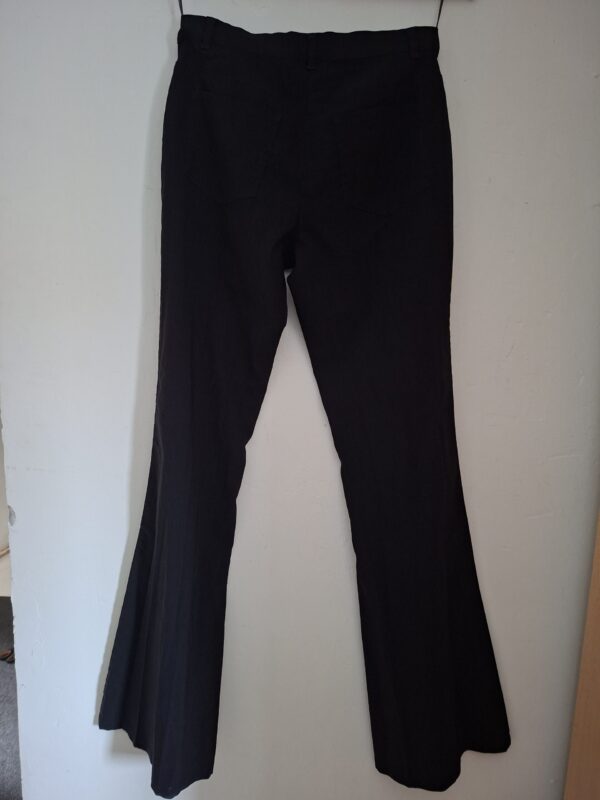 20251219_115732 Zwarte Flared Broek Flashlights met Split Maat 40