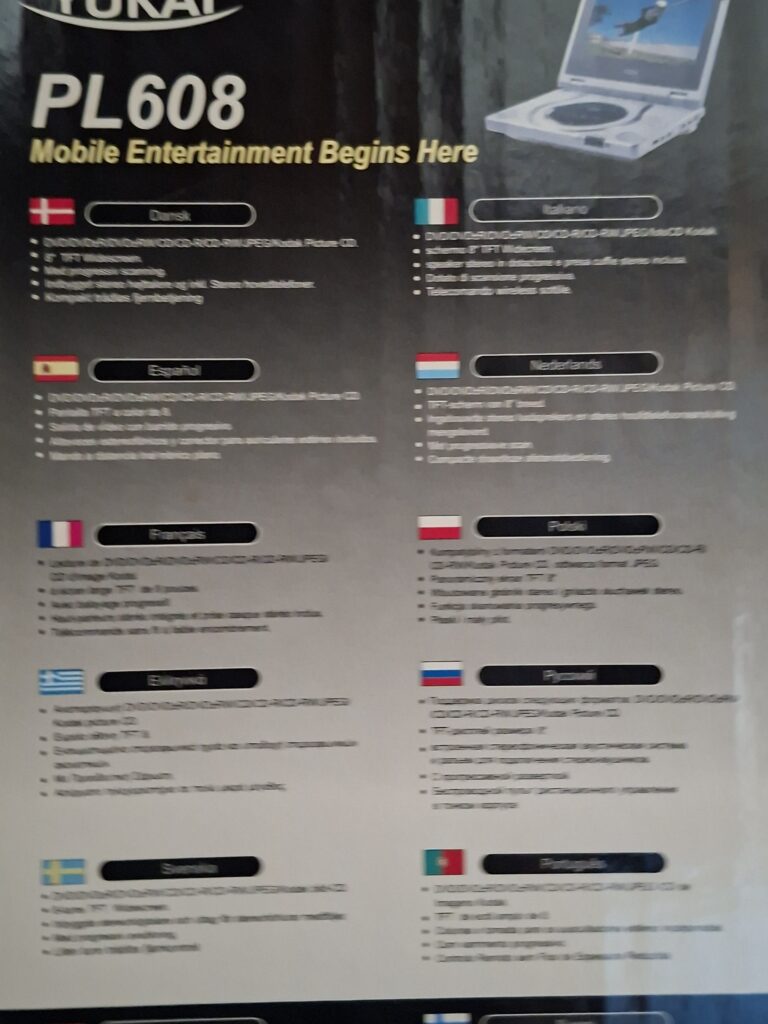 Portable DVD Speler Yukai PL608 Auto