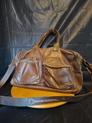Leren Tas Cognac Cowboys Bag Vintage Look