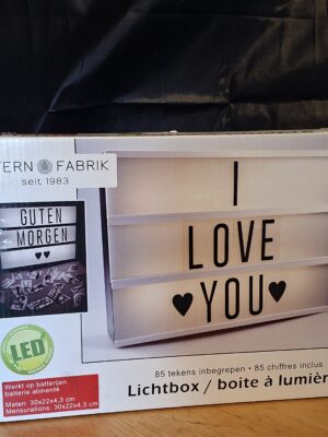 Lightbox Cinema LED Lichtbak Stern Fabrik 30x22cm met 85 Tekens