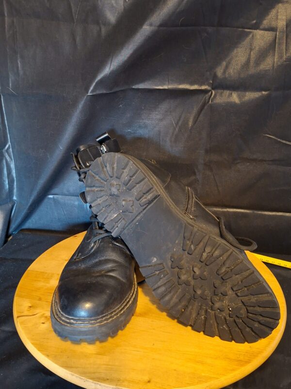 20251226_150012 Biker Boots Zwart Leer Veterlaars met Gespen Maat 42