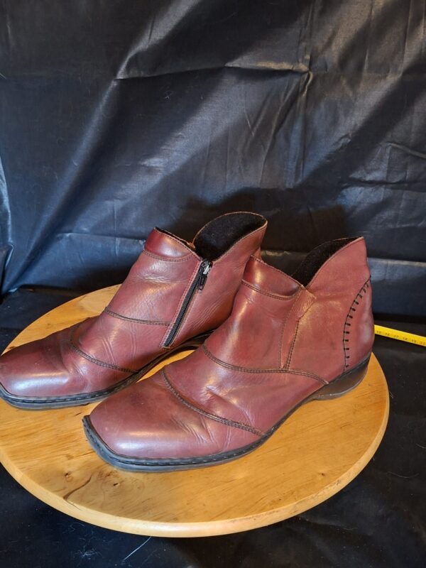 20251226_150535 Enkellaarzen Rieker Rood Bruin Leer Maat 42 Dames