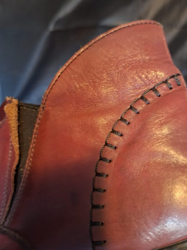 20251226_150556 Enkellaarzen Rieker Rood Bruin Leer Maat 42 Dames