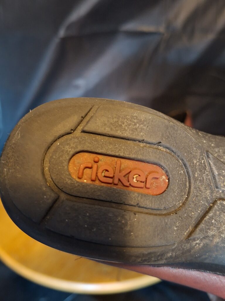 20251226_150619 Enkellaarzen Rieker Rood Bruin Leer Maat 42 Dames