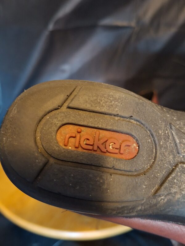 20251226_150619 Enkellaarzen Rieker Rood Bruin Leer Maat 42 Dames