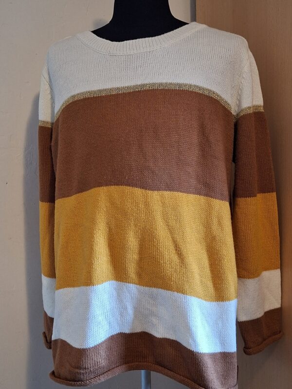 Trui Gestreept BPC Selection Gouden Glitter Accent Maat 48/50