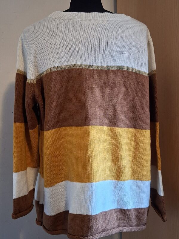 Trui Gestreept BPC Selection Gouden Glitter Accent Maat 48/50