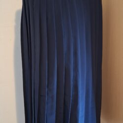 Lange Rok Blauw Plissé Elastische Taille Maat 44/46