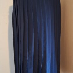Lange Rok Blauw Plissé Elastische Taille Maat 44/46