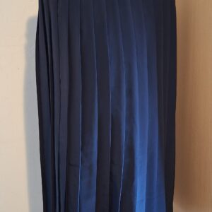Lange Rok Blauw Plissé Elastische Taille Maat 44/46