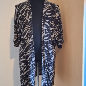 Stoere kimono vest van True Spirit met zebraprint Maat XL