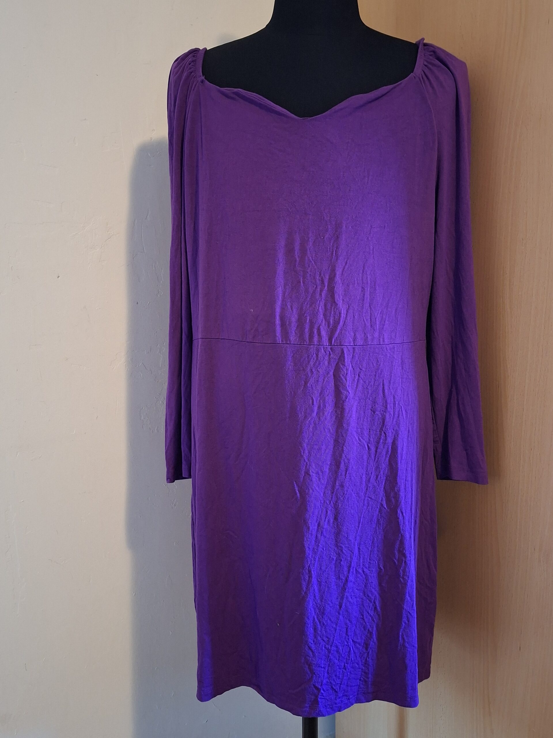 Jurk Paars Lange Mouwen Rainbow Maat 48/50