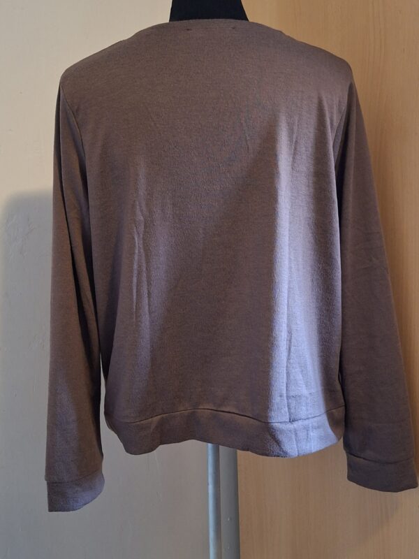 Trui Taupe Overslag V-hals Supertrash Maat XL