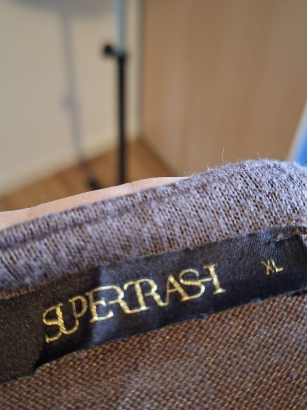 Trui Taupe Overslag V-hals Supertrash Maat XL