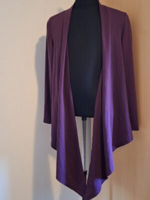 20251226_154513 Paars Vest Open Model Lange Mouwen Maat 46