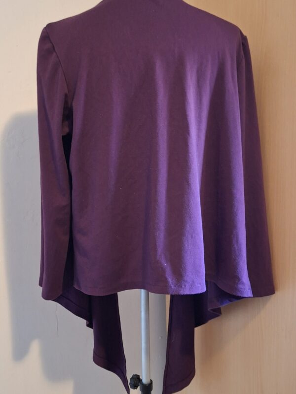 20251226_154536 Paars Vest Open Model Lange Mouwen Maat 46