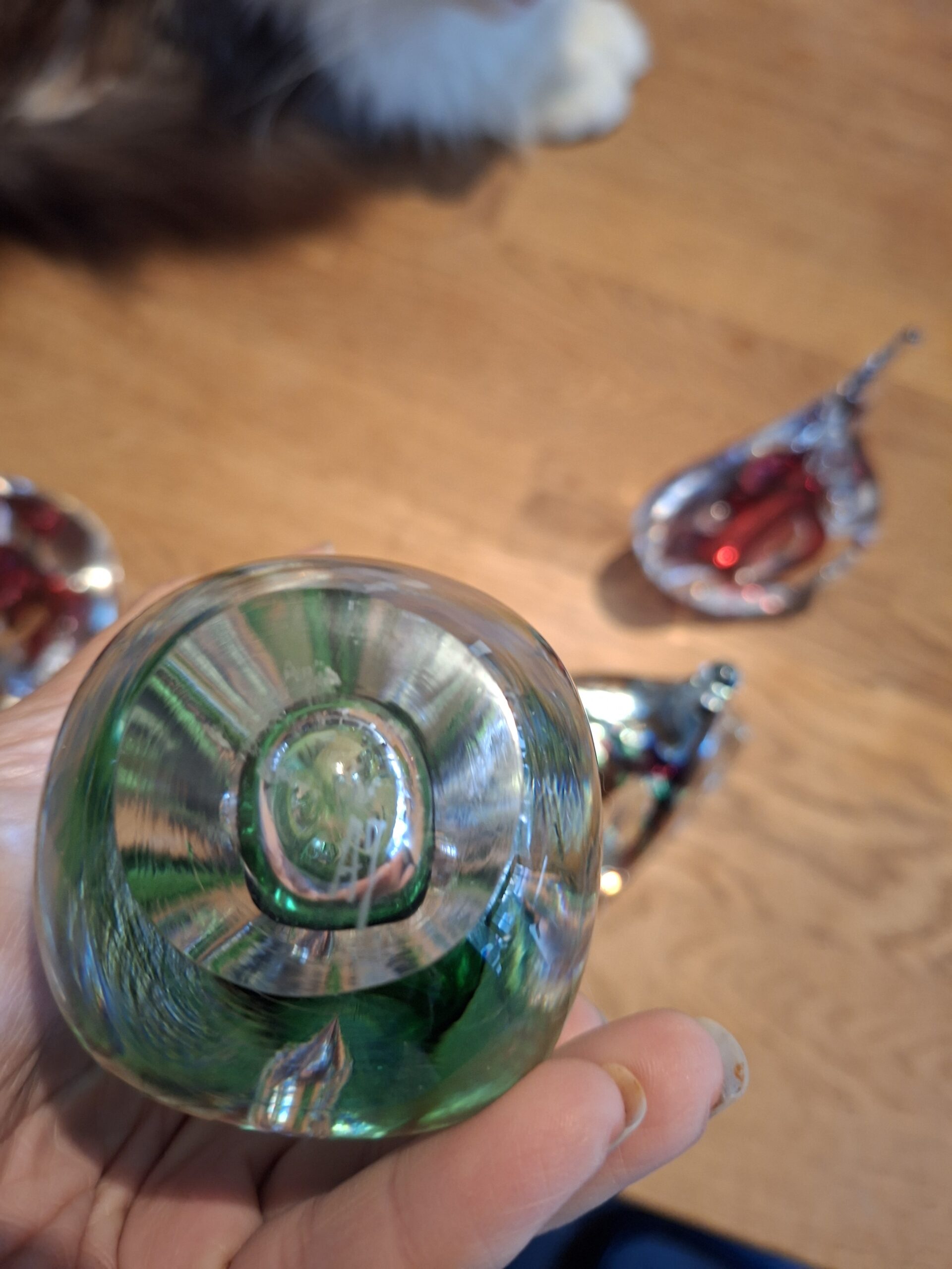 Glazen Kunst Set 4 Stuks Adam Jablonski Polen Handgeblazen - Afbeelding 7