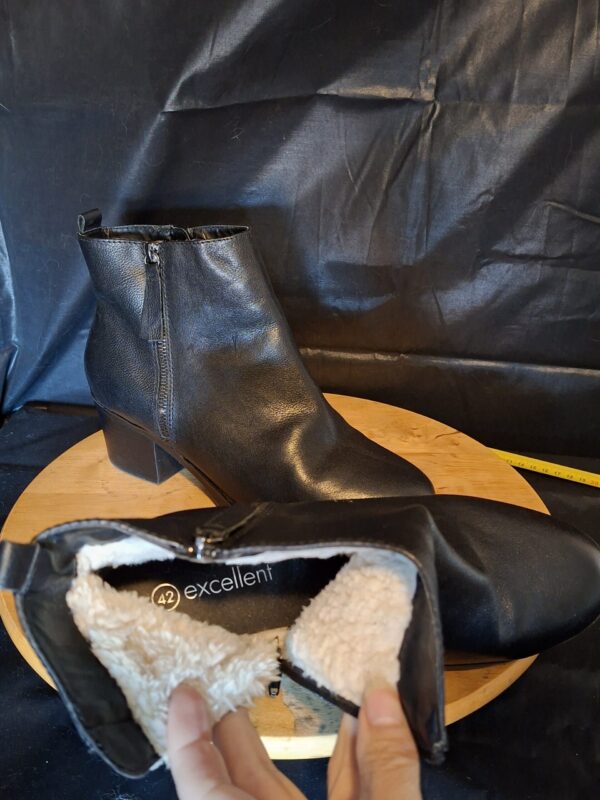 Enkellaarzen Zwart Leer Excellent Maat 42 Dames