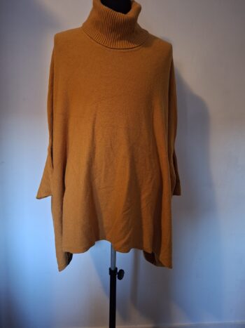 Trui Oker Geel Vleermuismouw Coltrui One Size