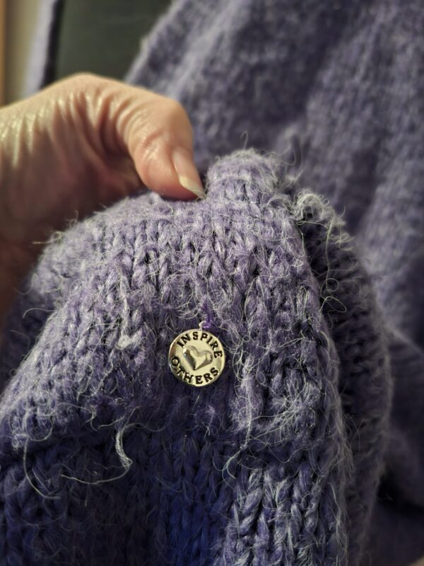 Lang Vest Paars Gebreid NuSecret Inspire Maat 50