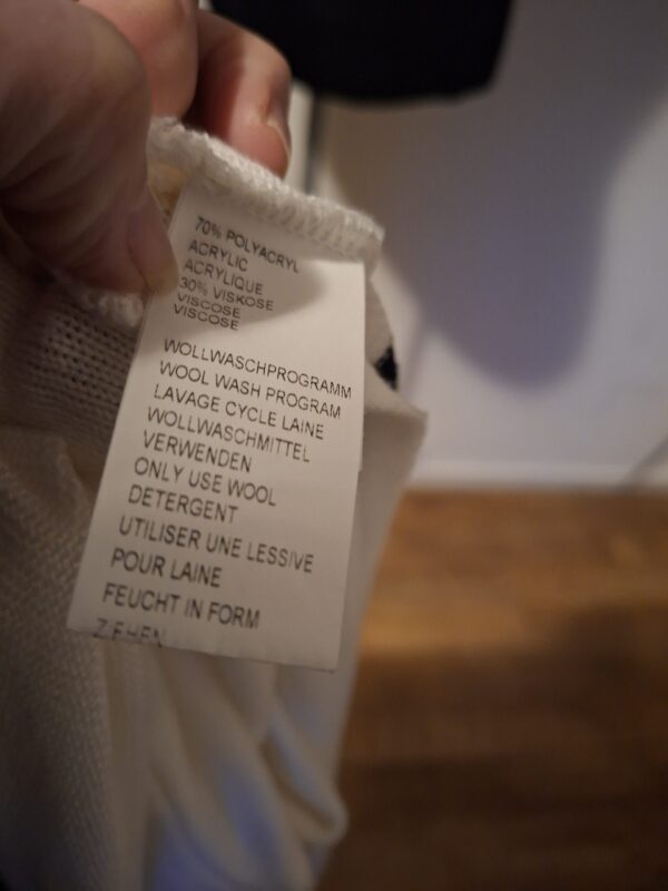 Trui Wit Zwart Strepen Atelier Creation Maat 52