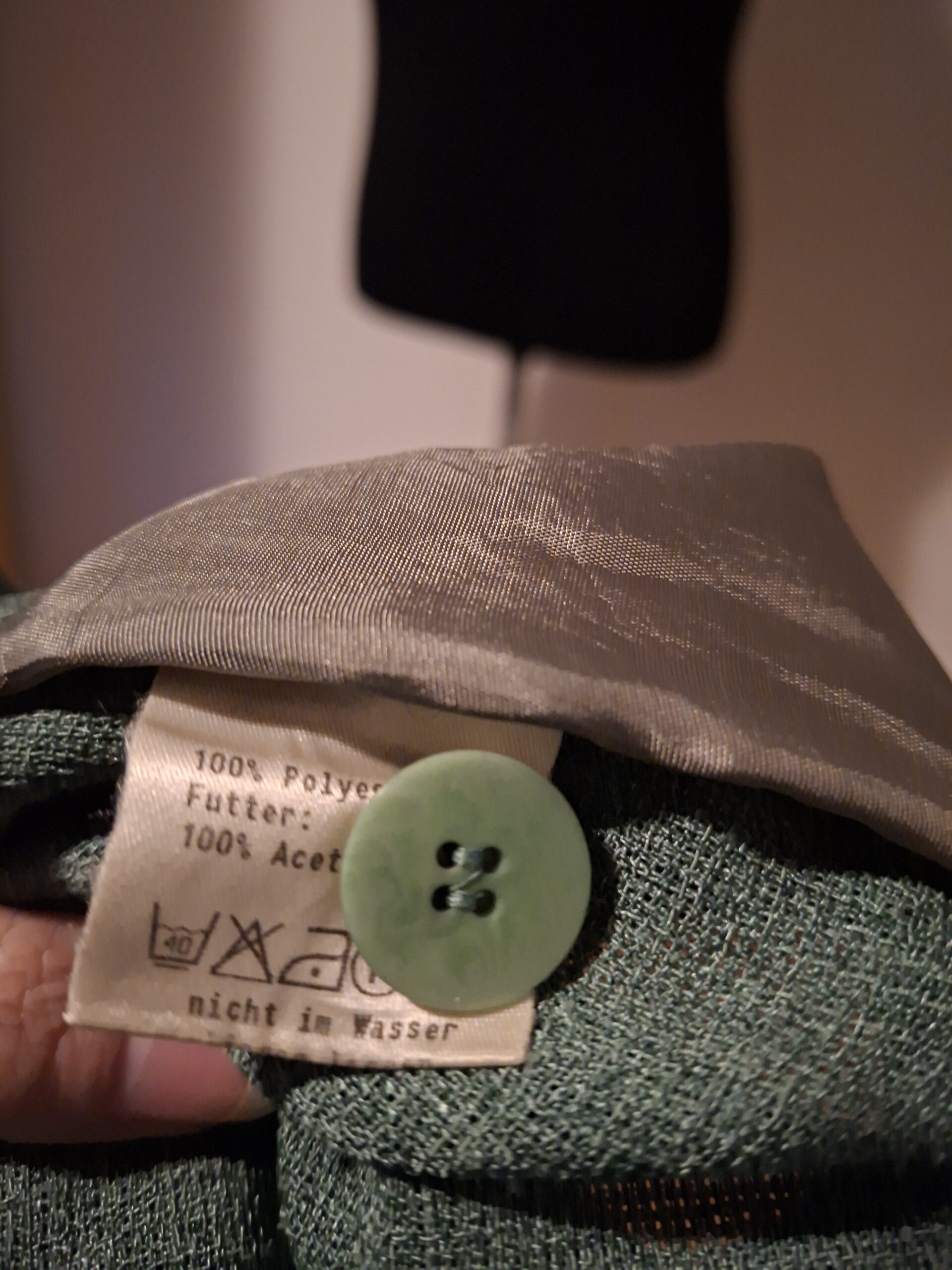 Blazer Jasje Groen Korte Mouwen Vintage Stijl Maat 48 - Afbeelding 2