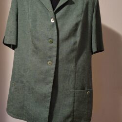 Blazer Jasje Groen Korte Mouwen Vintage Stijl Maat 48