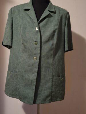 20260104_171102 Blazer Jasje Groen Korte Mouwen Vintage Stijl Maat 48