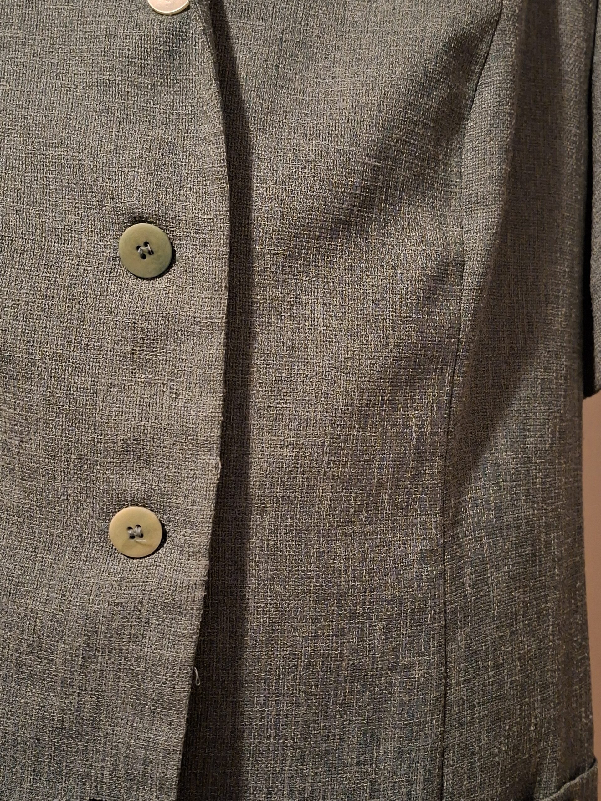 Blazer Jasje Groen Korte Mouwen Vintage Stijl Maat 48 - Afbeelding 6