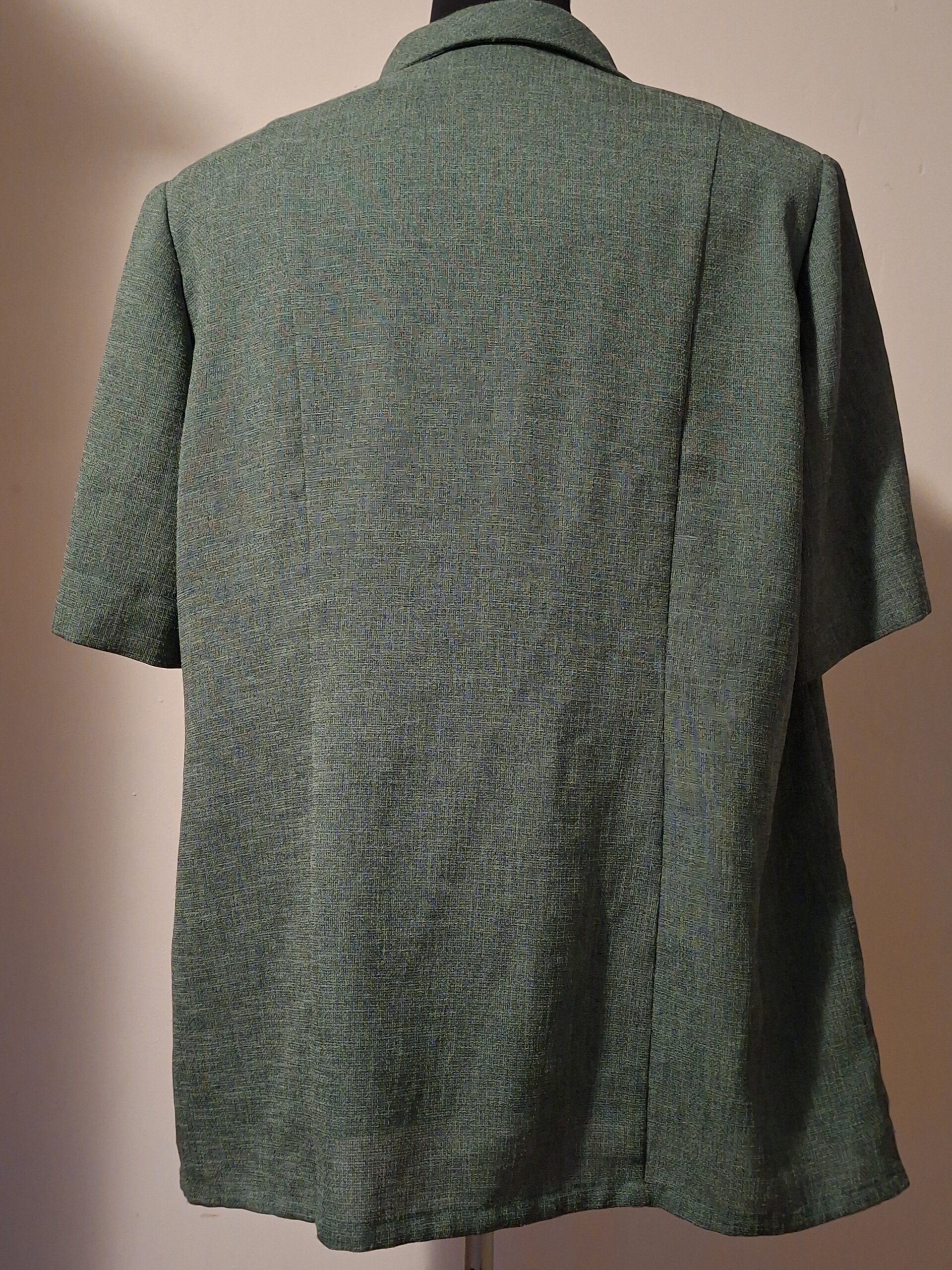 Blazer Jasje Groen Korte Mouwen Vintage Stijl Maat 48 - Afbeelding 3