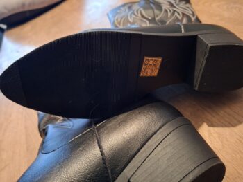 Cowboylaarzen Zwart Western Stiksel Blokhak Maat 43