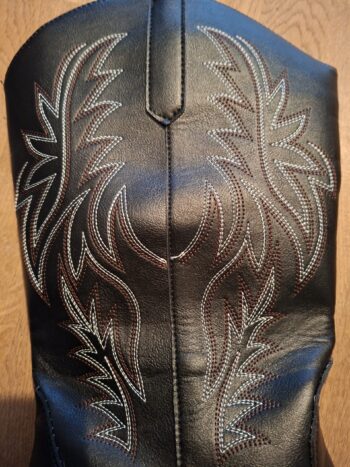 Cowboylaarzen Zwart Western Stiksel Blokhak Maat 43