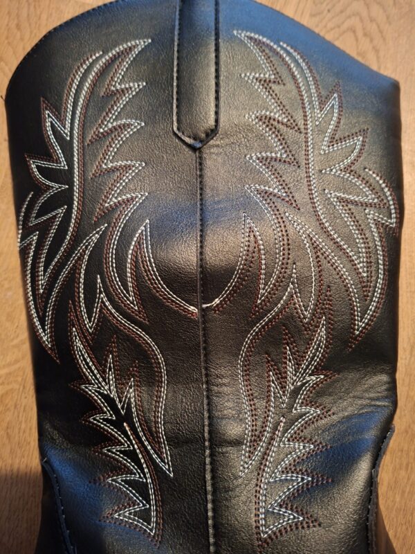 Cowboylaarzen Zwart Western Stiksel Blokhak Maat 43