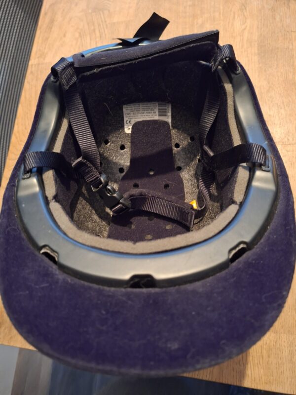 Rijcap Paardrijden Zwart Bruin Fluweel Maat 58