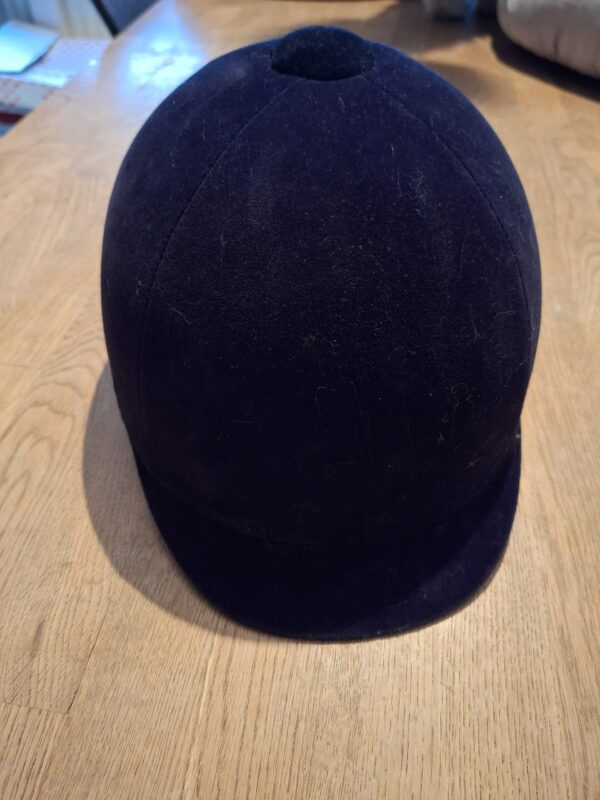 Rijcap Paardrijden Zwart Bruin Fluweel Maat 58