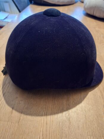 Rijcap Paardrijden Zwart Bruin Fluweel Maat 58