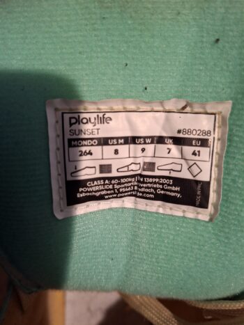 Rolschaatsen Playlife Sunset Turquoise Beige Maat 41