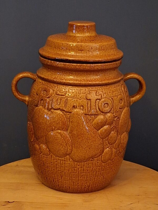 Rumtopf Keramiek Bruin Fruit Motief Vintage Scheurich