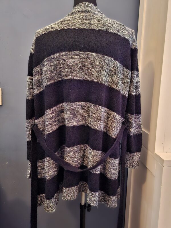 Vest Yessica Zwart Grijs Gestreept Maat XL Lang Model