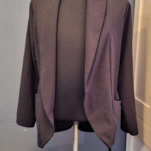 Blazer Zwart Open Model Elegant Dames
