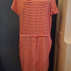 Janina Jurk Oranje Wit Gestreept Koord Taille Maat XL