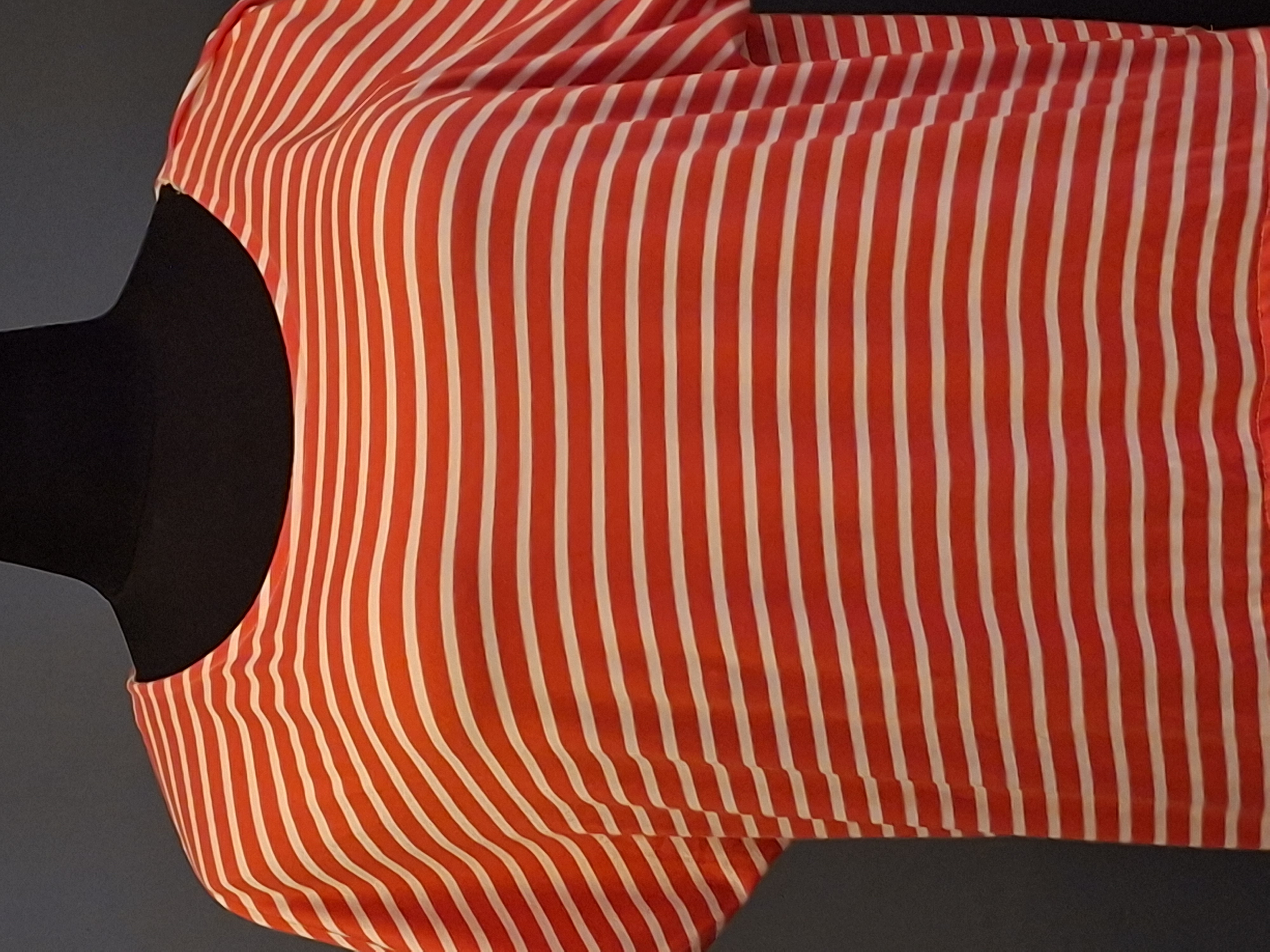 Janina Jurk Oranje Wit Gestreept Koord Taille Maat XL