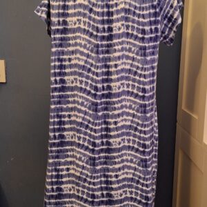 MS Mode Jurk Paars Wit Tie-Dye Print Maat L