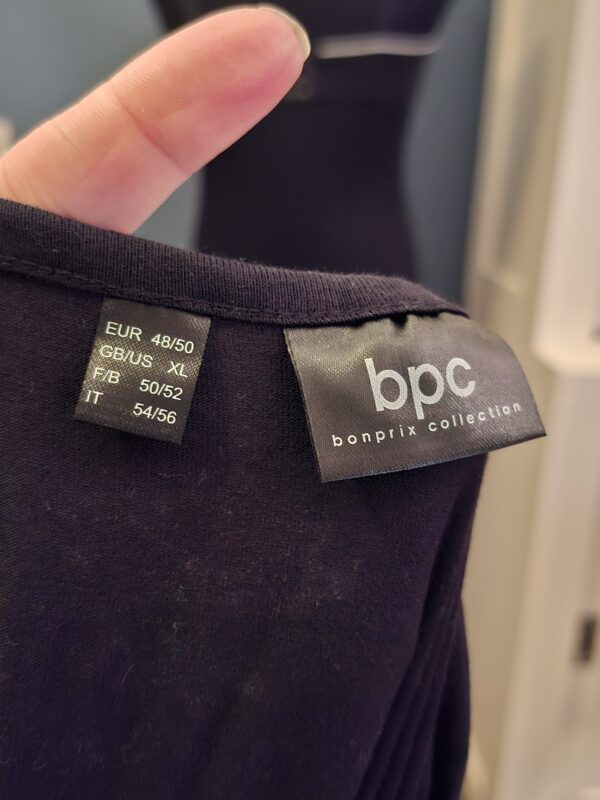 BPC Bonprix Collection Jurk Zwart Bloemenprint Maat 48/50