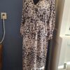 Boohoo Jurk Luipaardprint Beige Bruin Wikkel V-Hals Maat 48